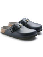 Dámské dřeváky Birkenstock Boston ESD Blue z přírodní kůže úzké úzké (0061388) Dámské dřeváky Birkenstock Boston ESD Blue z přírodní kůže úzké úzké (0061388)