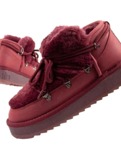 D.Franklin dámské sněhule zimní módní kožešina zateplené bordó dámské