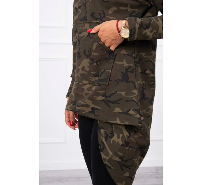 Mikina s dlouhými zády model 18745101 - K-Fashion