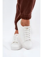 Nízké Dámské Tenisky Z Eko Kůže Big Star NN274577 Bílé Nízké Dámské Tenisky Z Eko Kůže Big Star NN274577 Bílé