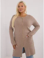 Sweter PM SW model 20473652 ciemny bezowy - FPrice Sweter PM SW model 20473652 ciemny bezowy - FPrice