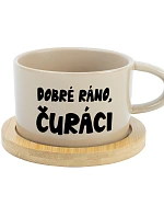 DOBRÉ RÁNO, ČURÁCI - krémový hrníček makronka 200 ml