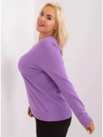 Dámský svetr model 20731830 fialový - FPrice Dámský svetr model 20731830 fialový - FPrice