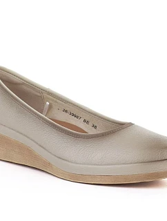 Dámské polobotky na podpatku béžové Vinceza model 22081813 - Hikvision