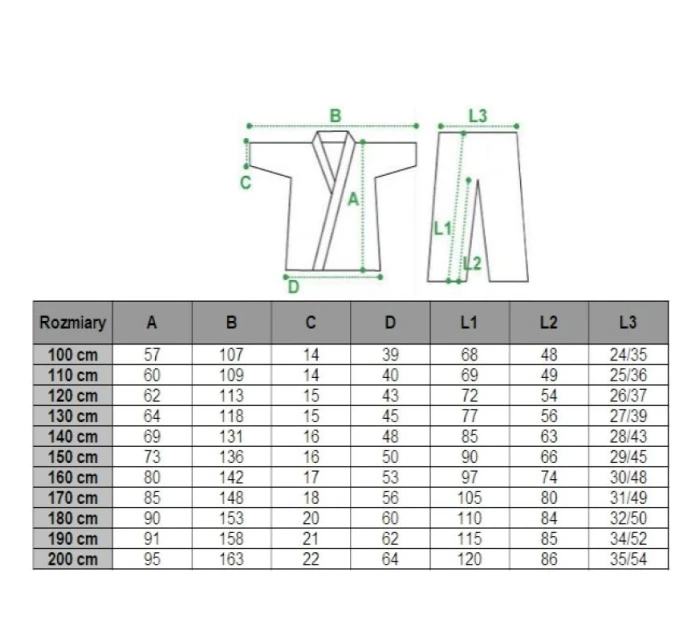 Kimono  8 oz 130 cm model 19459862 - Masters
