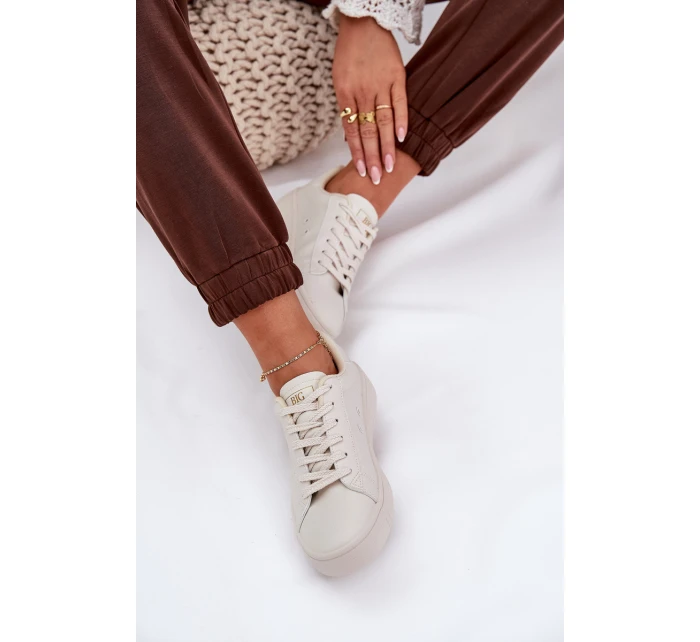 Nízké Dámské Tenisky Z Eko Kůže Big Star model 21686472 Béžové - Big Star Shoes