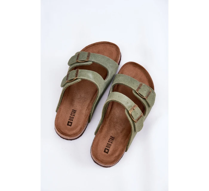 Dámské Semišové Sandály S Přezkami Big Star model 21692060 Zelené - Big Star Shoes