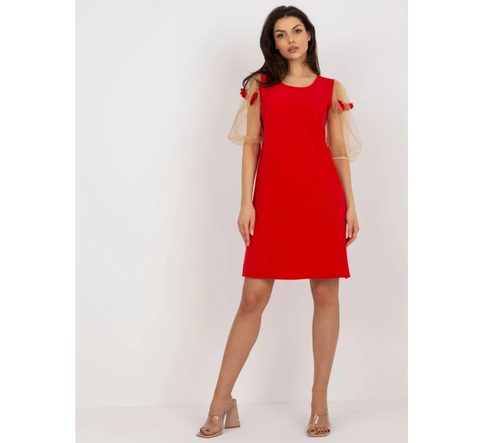 LK SK 506733 šaty.85 červená