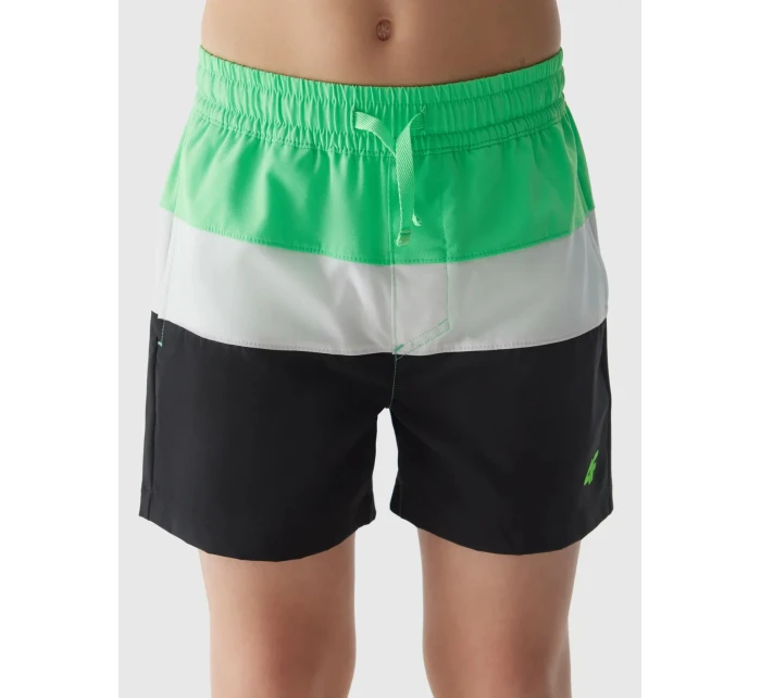 Chlapecké plážové šortky typu boardshorts 4F - zelené