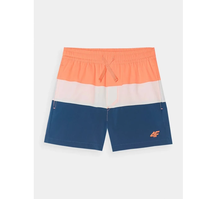 Chlapecké plážové šortky typu boardshorts 4F - oranžové Chlapecké plážové šortky typu boardshorts 4F - oranžové