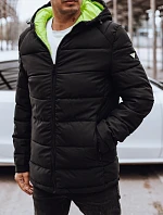 Pánská prošívaná zimní bunda s kapucí černá FashionStreet TX4892