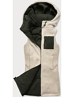 Oboustranná dámská vesta typu v army barvě model 20722468 - J.STYLE Oboustranná dámská vesta typu v army barvě model 20722468 - J.STYLE