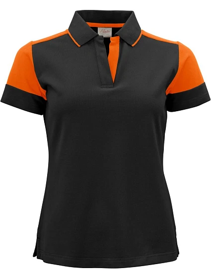 Printer Prime Polo Women Dámské piqué polo z těžké bavlny 61.5025 black/orange Printer Prime Polo Women Dámské piqué polo z těžké bavlny 61.5025 black/orange