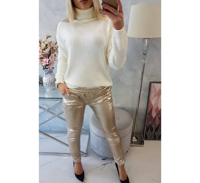 model 18745578 velurové kalhoty béžové - K-Fashion model 18745578 velurové kalhoty béžové - K-Fashion