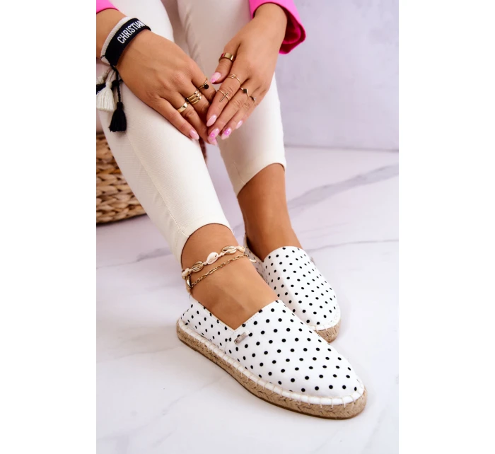 Dámské espadrilky s puntíky Big Star model 21577540 Bílá - Big Star Shoes Dámské espadrilky s puntíky Big Star model 21577540 Bílá - Big Star Shoes
