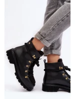 Dámské Kožené Trapery model 21639060 Černé - Goe