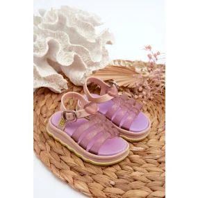 model 20452993 dětské sandály na suchý zip ZAXY Purple - Kesi