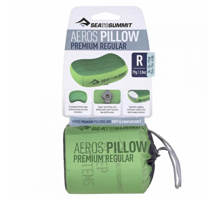 SEA TO SUMMIT Aeros Premium Regular Lime Pillow