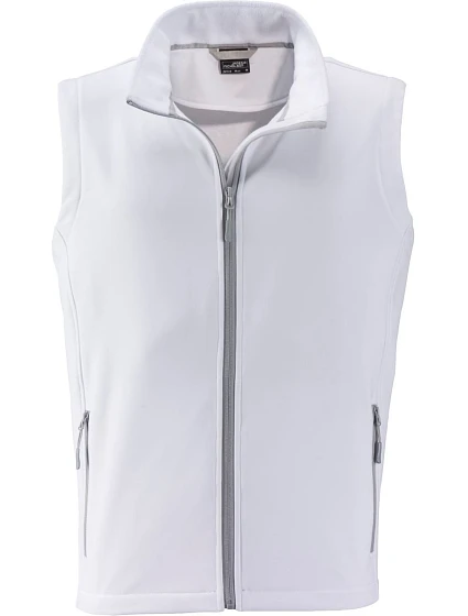 Daiber JN 1128 Pánská 2-vrstvá promo softshellová vesta 02.1128 white/white