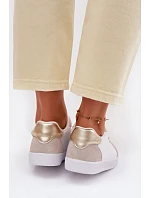 Dámské tenisky z pravé kůže LR61-7091 Bílé Dámské tenisky z pravé kůže LR61-7091 Bílé