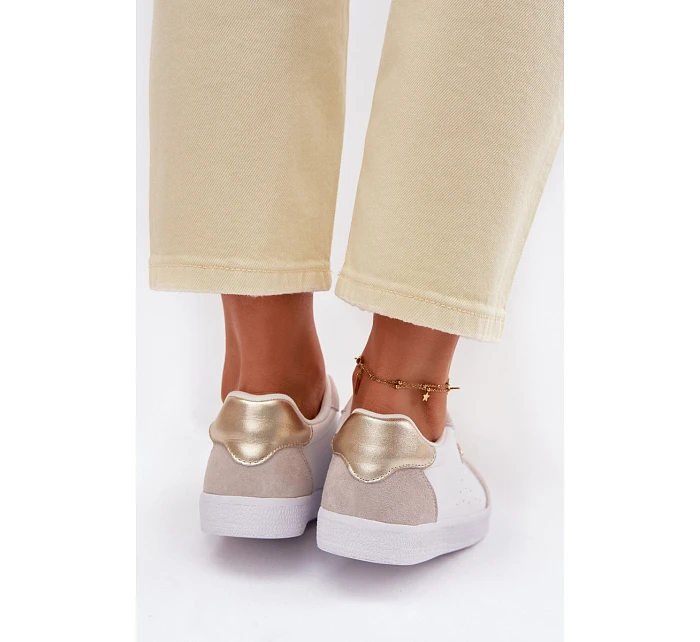 Dámské tenisky z pravé kůže LR61-7091 Bílé Dámské tenisky z pravé kůže LR61-7091 Bílé