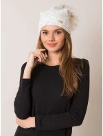 Dámská čepice model 14839462 ecru - FPrice Dámská čepice model 14839462 ecru - FPrice