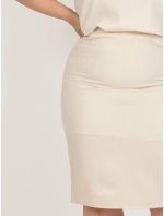 Spódnica LK SD model 18617577 beżowy - FPrice Spódnica LK SD model 18617577 beżowy - FPrice