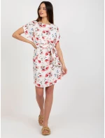 Sukienka WN SK model 21110920 biało czerwony - FPrice Sukienka WN SK model 21110920 biało czerwony - FPrice