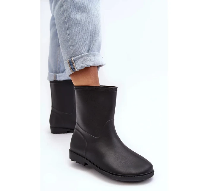 Klasické dámské nazouvací holínky černé Solihia