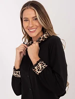 Dámská halenka KS 4225.35 černo-hnědá - FPrice