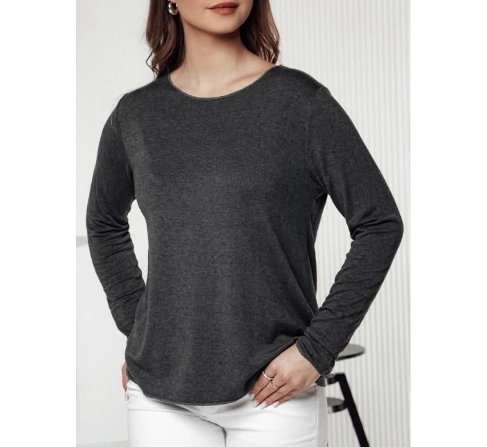 Dámská halenka s přívěskem grafitová Dstreet model 21982003 - FashionStreet