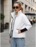 Dámská prošívaná přechodná bunda bílá FashionStreet TY5544