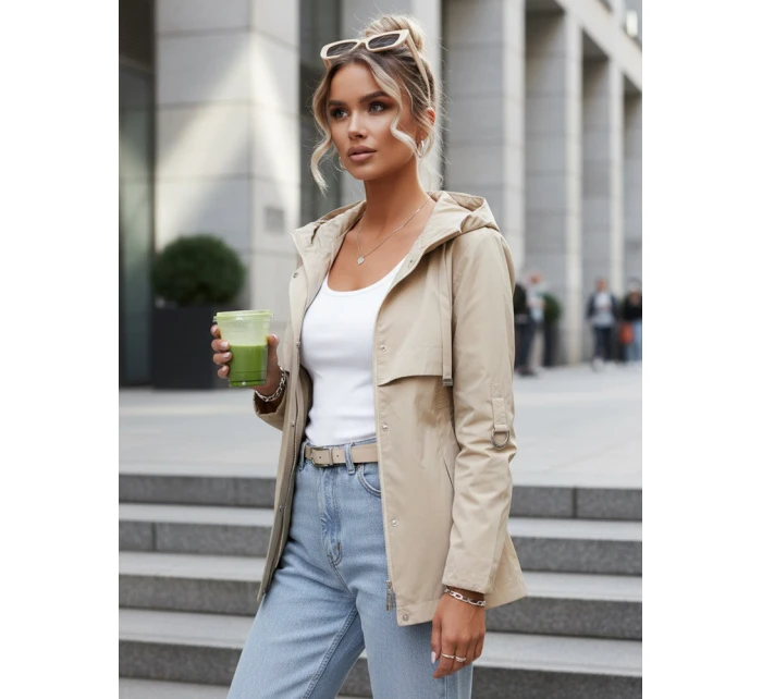 Parka damska przejściowa z kapturem  model 22025141 - FashionStreet