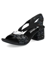 Pohodlné černé sandály Rieker W RKR679