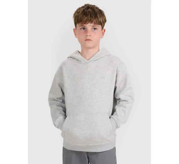 Chlapecká nepruhovaná mikina s kapucí 4F 4FJWMM00TSWSM1860-25M