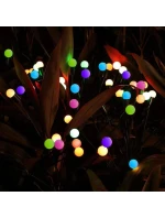 SOLÁRNÍ LAMPA TANČÍCÍ VE VĚTRU BAREVNÉ KOULE 6 LED 72CM