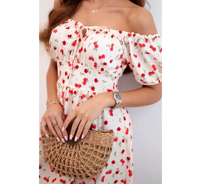 Dámské maxi šaty s květinami a model 21000875 - K-Fashion