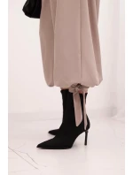 Dámské kalhoty se širokými nohavicemi a zavazováním dole fango