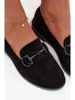 Dámské s ozdobným detailem semiš černé model 21714972 - Boto