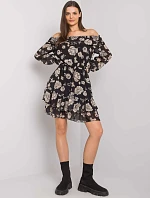 Šaty DHJ SK 15015.56P černá a béžová