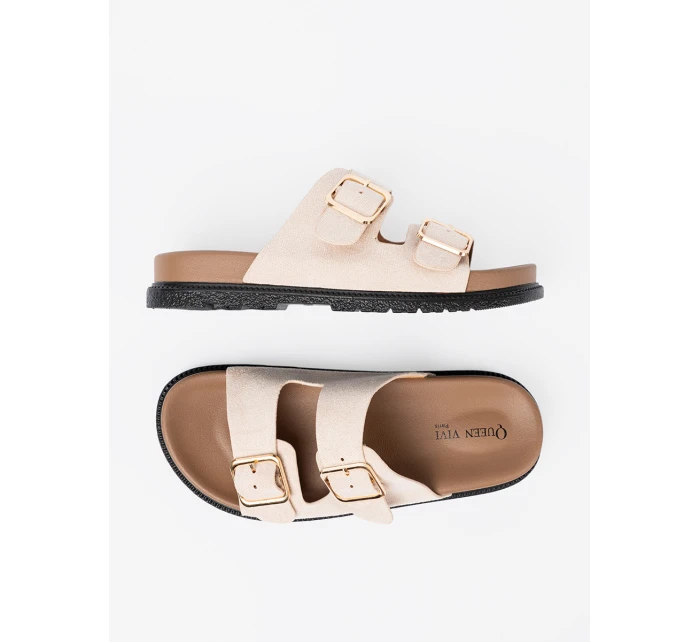 Trendy dámské Jasnobeżowy nazouváky platforma Trendy dámské Jasnobeżowy nazouváky platforma