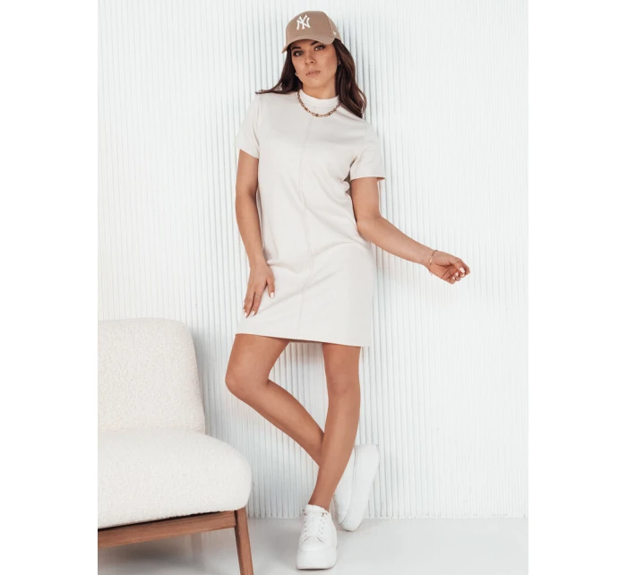 SHAWN ecru mini šaty FashionStreet EY2449 SHAWN ecru mini šaty FashionStreet EY2449