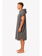pánské vaflové pončo Saimaa s kapucí Organic Grey pánské vaflové pončo Saimaa s kapucí Organic Grey