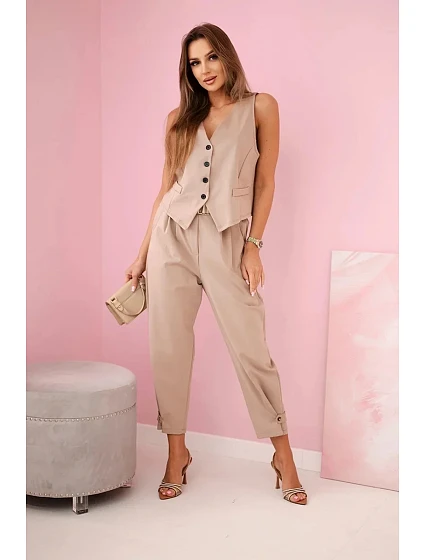 Set vesta + kalhoty velbloud