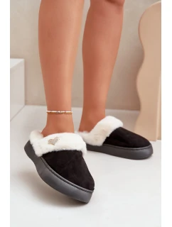 Dámské Pantofle S Kožíškem A Dekorativním Černé model 21677887 - Boto