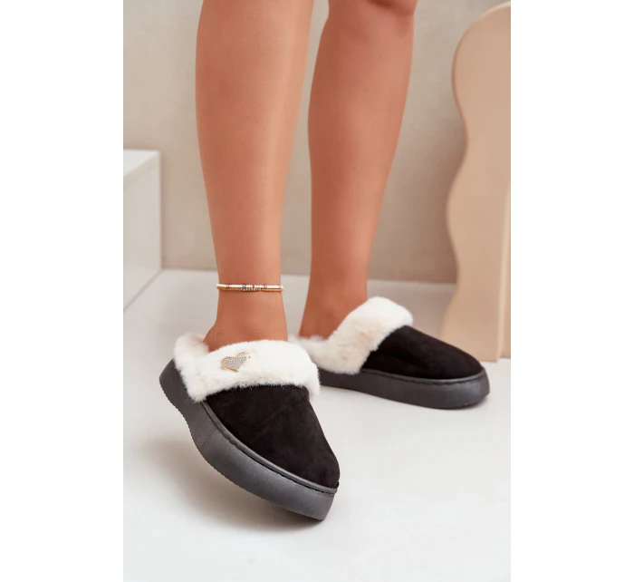 Dámské Pantofle S Kožíškem A Dekorativním Černé model 21677887 - Boto Dámské Pantofle S Kožíškem A Dekorativním Černé model 21677887 - Boto