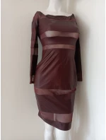 Dámské sexy šaty 18966 tmavě bordové - Koucla