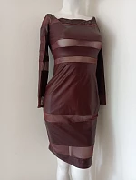 Dámské sexy šaty 18966 tmavě bordové - Koucla
