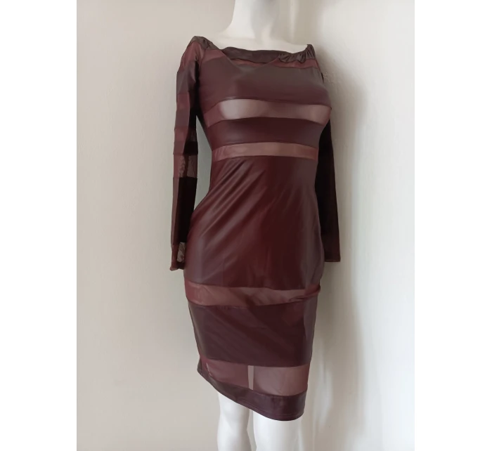 Dámské sexy šaty 18966 tmavě bordové - Koucla