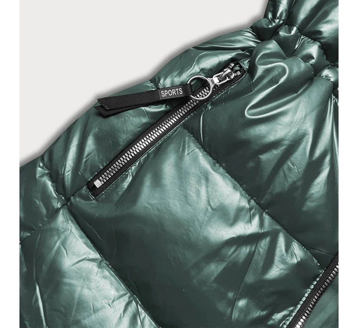 Zelená metalická dámská bunda (b8029-10)
